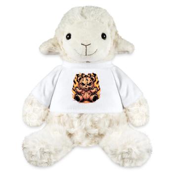Fierce Flaming Teddy Bear Cool Statement - MiniFeet® Schaf Annika - Weiß - Vorne