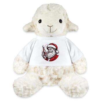 Santa Liebt Alkohol Weihnachten Humor - MiniFeet® Schaf Annika - Weiß - Vorne