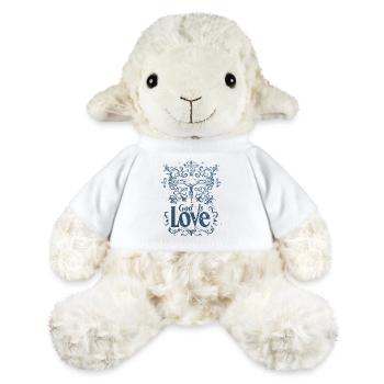 Dieu est amour Jésus-Christ Foi Verset biblique - Mouton en peluche Annika MiniFeet® - blanc - Devant