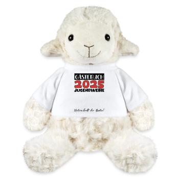 Jugendweihe 2025 Gästebuch Geschenk Mädchen Jungen - MiniFeet® Schaf Annika - Weiß - Vorne