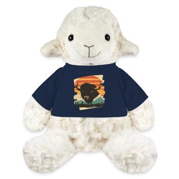 Bison Rétro - Mouton en peluche Annika MiniFeet® - bleu marine - Devant