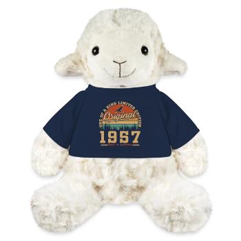 1957 Vintage Retro Geburtstagsgeschenk - MiniFeet® Schaf Annika - French Navy - Vorne