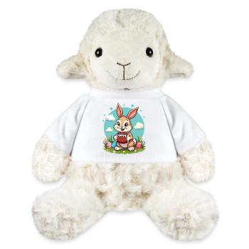 American Football Osterhase Sport Ostern Spaß - MiniFeet® Schaf Annika - Weiß - Vorne