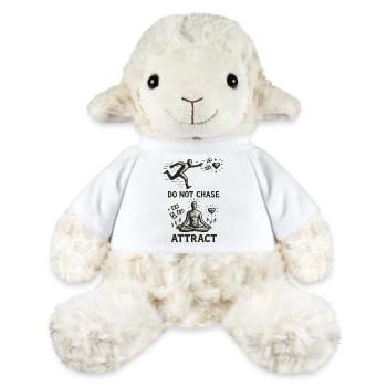 Don't Chase Attract | Minimalist Meditation Art - MiniFeet® Sheep Annika - white - Front