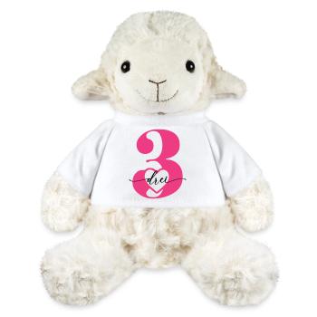 Digit Three 3 with Heart - MiniFeet® Sheep Annika - white - Front
