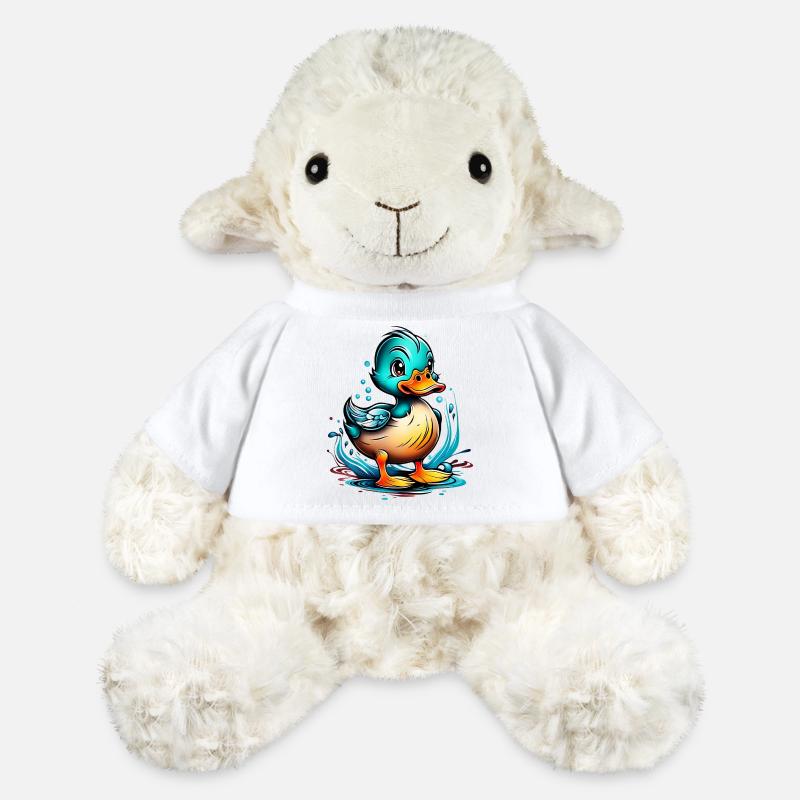 Cute duck design with water details - MiniFeet® Sheep Annika - white