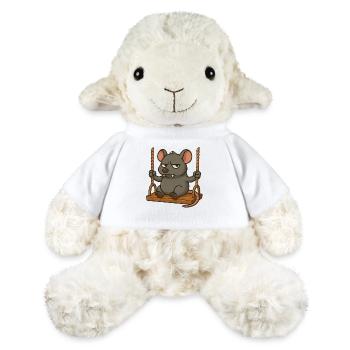 Mürrische Maus Ratte Schaukeln Genervt Angry - MiniFeet® Schaf Annika - Weiß - Vorne