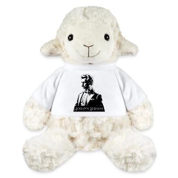 Johann Strauss Portrait Compositeur Musique classique - Mouton en peluche Annika MiniFeet® - blanc - Devant