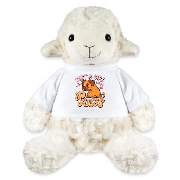 juste une fille qui aime les carlins - Cadeau Carlin - Mouton en peluche Annika MiniFeet® - blanc - Devant