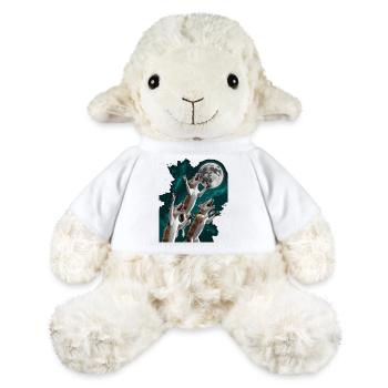 Nuit au clair de lune avec des thylacines sauvages : tigre de Tasmanie - Mouton en peluche Annika MiniFeet® - blanc - Devant