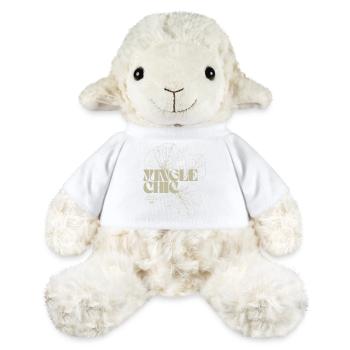 Tropical Monstera Leaf Pattern Design - MiniFeet® Sheep Annika - white - Front