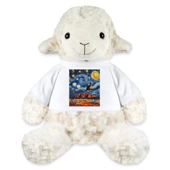 Kangeru Australie Van Gogh Style Nuit étoilée - Mouton en peluche Annika MiniFeet® - blanc - Devant
