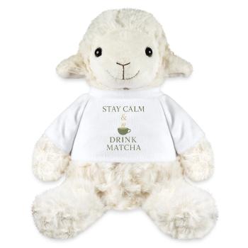 Stay Calm & Drink Matcha  - MiniFeet® Schaf Annika - Weiß - Vorne