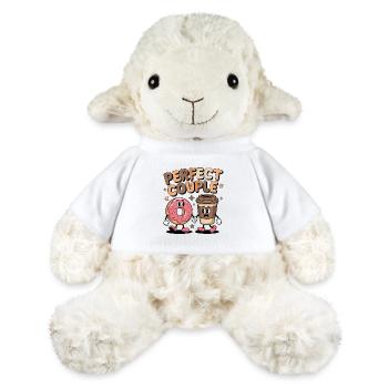 Duo parfait de café et beignets en couple - Mouton en peluche Annika MiniFeet® - blanc - Devant