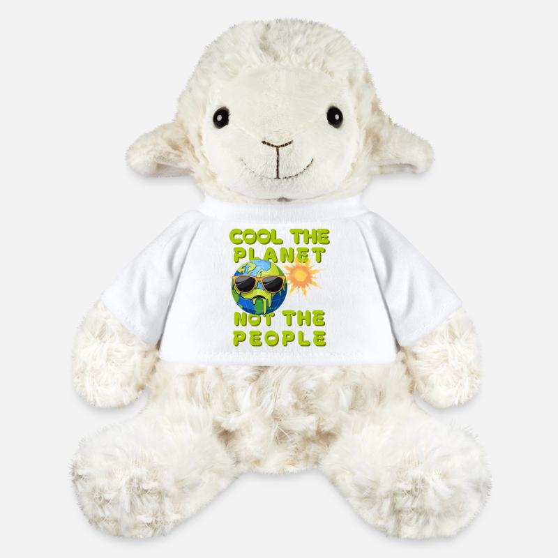 Refroidir la planète, pas les gens Climat - Mouton en peluche Annika MiniFeet® - blanc