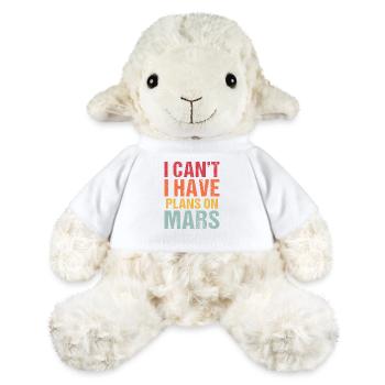 Mars planète espace fusée vintage - Mouton en peluche Annika MiniFeet® - blanc - Devant