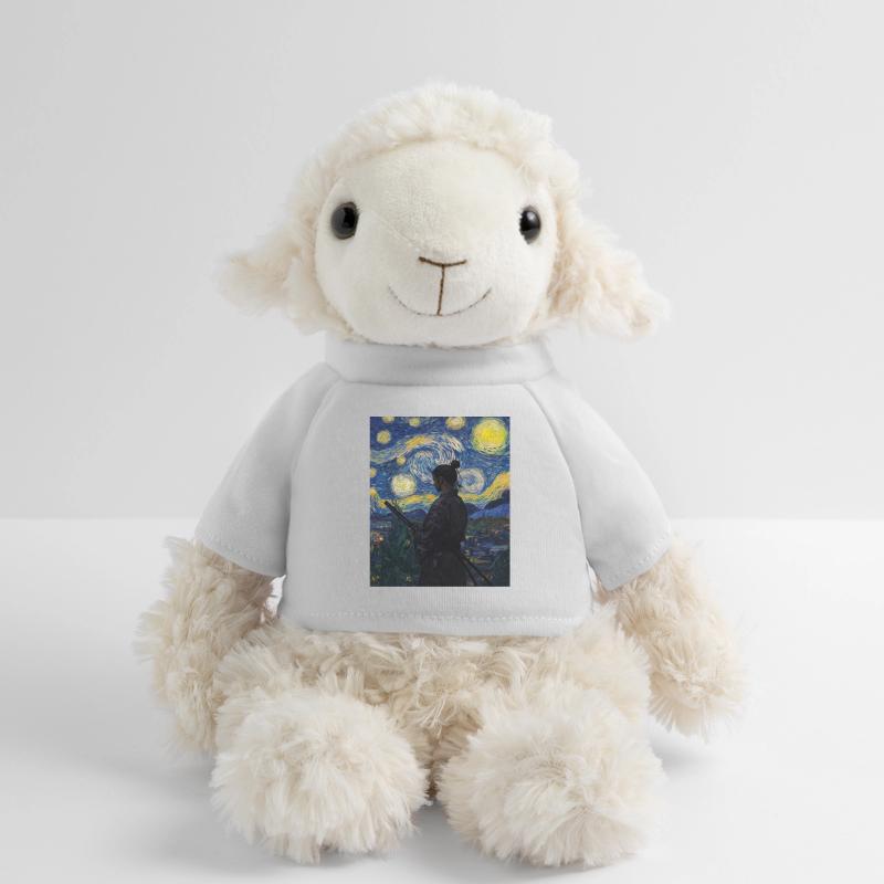Samurai Japan Van Gogh Style Starry Night MiniFeet® Sheep Annika