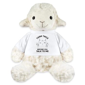 Sehr wütende und dumme Katze - Lustiger Spruch - MiniFeet® Schaf Annika - Weiß - Vorne