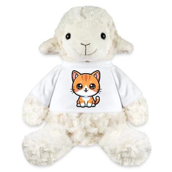 Chat Tigré Orange - Mouton en peluche Annika MiniFeet® - blanc - Devant