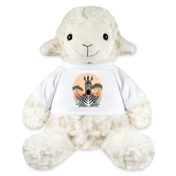 Zebra in savannah sunset - MiniFeet® Sheep Annika - white - Front