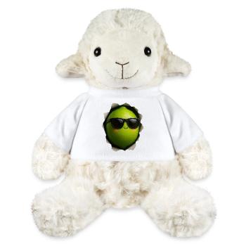 Limette mit Sonnenbrille Maskottchen - MiniFeet® Schaf Annika - Weiß - Vorne