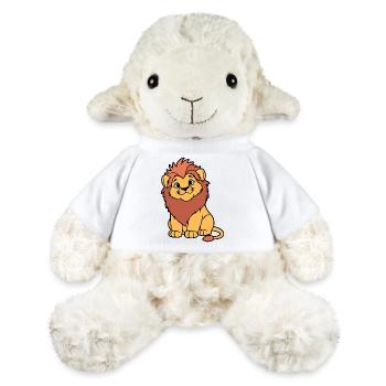 Lionceau cartoon chaleureux - Mouton en peluche Annika MiniFeet® - blanc - Devant