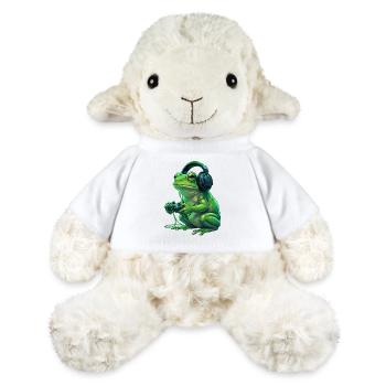 FroschGamer mit Kopfhörern - MiniFeet® Schaf Annika - Weiß - Vorne