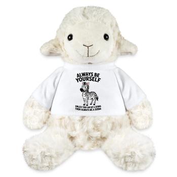 Zebra Spruch Lustiges Zebra Geschenk - MiniFeet® Schaf Annika - Weiß - Vorne