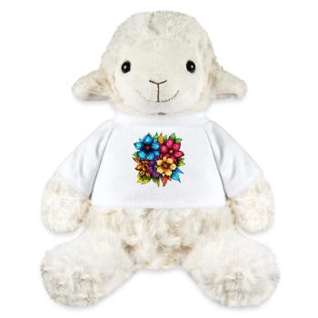 Colorful bouquet of flowers on black - MiniFeet® Sheep Annika - white - Front