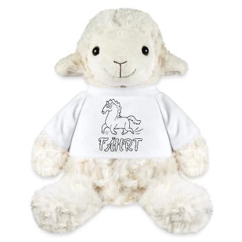 Pferd (Fährt), Pferd wie fahren - Wortwitz T-Shirt - MiniFeet® Schaf Annika - Weiß - Vorne