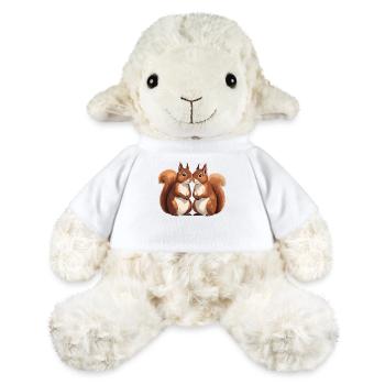Zwillings Eichhörnchen Liebespaar - MiniFeet® Schaf Annika - Weiß - Vorne