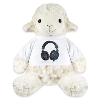 Retro Headphones Techno DJ 90s Music Style - MiniFeet® Sheep Annika - white - Front