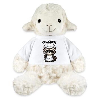 Kochender Waschbär Chef Cartoon - MiniFeet® Schaf Annika - Weiß - Vorne