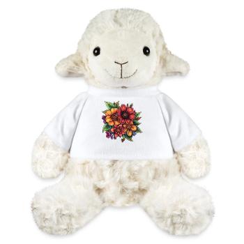 Composition florale colorée - Mouton en peluche Annika MiniFeet® - blanc - Devant