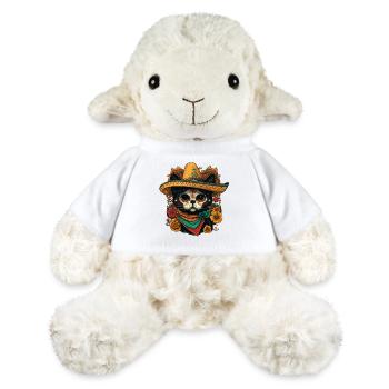 Chat Crâne de sucre en sombrero - Mouton en peluche Annika MiniFeet® - blanc - Devant