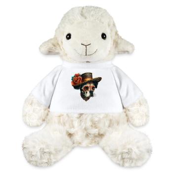 Chien Crâne de sucre en chapeau de fête - Mouton en peluche Annika MiniFeet® - blanc - Devant