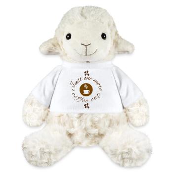 Just One More Cup Cute Coffee Lover Design - Mouton en peluche Annika MiniFeet® - blanc - Devant