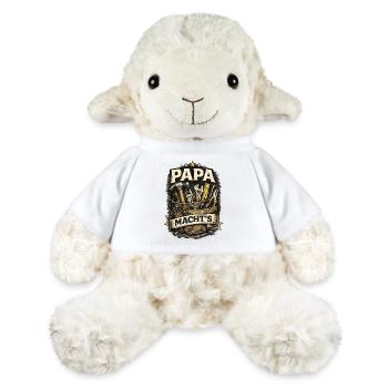 Le motif de l’outil de Papa Power dans le style vintage - Mouton en peluche Annika MiniFeet® - blanc - Devant