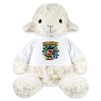 Six Seven 67 Italian Brainrot Nerd Humour Drôle - Mouton en peluche Annika MiniFeet® - blanc - Devant