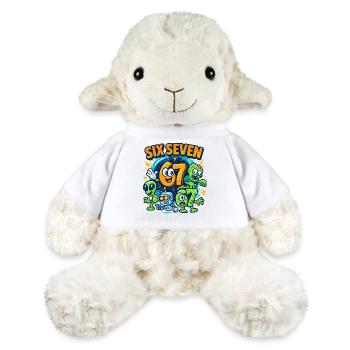 Six Seven 67 Italian Brainrot Nerd Humour Drôle - Mouton en peluche Annika MiniFeet® - blanc - Devant