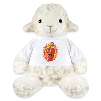 Flame Pepperoni Angry Face - MiniFeet® Sheep Annika - white - Front