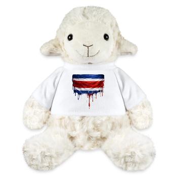 Costa Rica Dripping Flag - MiniFeet® Sheep Annika - white - Front