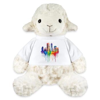 Indianapolis Indiana Tropfende Farbe - MiniFeet® Schaf Annika - Weiß - Vorne