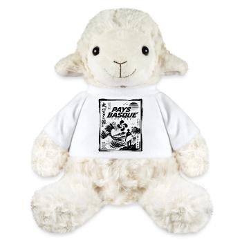 Pays Basque Surf Culture Vintage Japonais - Mouton en peluche Annika MiniFeet® - blanc - Devant