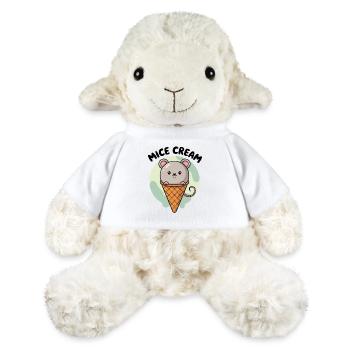 Motif de glace drôle de souris à la souris - Mouton en peluche Annika MiniFeet® - blanc - Devant