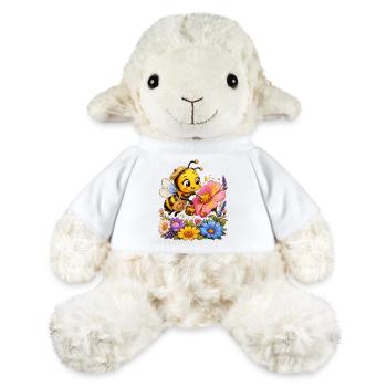 bee honey beekeeper honeycomb flowers meadow insect - MiniFeet® Sheep Annika - white - Front