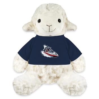 Bateau pirate / Bateau / Mer / Océan / Vagues - Mouton en peluche Annika MiniFeet® - bleu marine - Devant