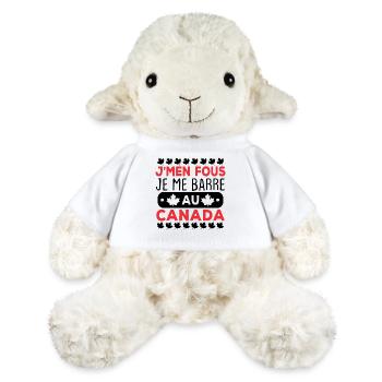 J'men fous je me barre au canada - Mouton en peluche Annika MiniFeet® - blanc - Devant