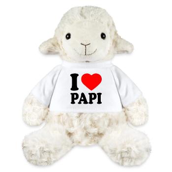 I love papi - Mouton en peluche Annika MiniFeet® - blanc - Devant