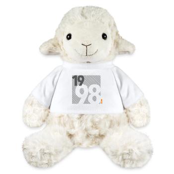 Made in 1998 Retro Modernist Design Birthday Gift - MiniFeet® Sheep Annika - white - Front